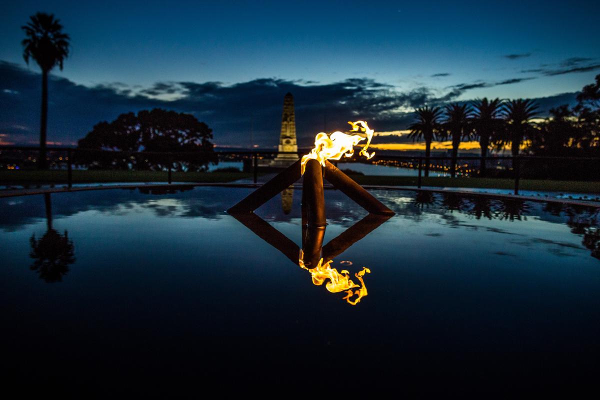 The Flame of Remembrance within the Pool of Reflection. The Flame of Remembrance within the Pool of Reflection.