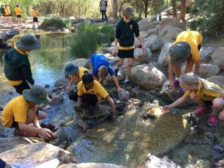 Day camp - kids playing in water