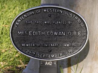 Edith Cowan plaque